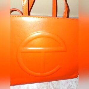 🛍Medium Size Orange Telfar Bag with Handles and Straps